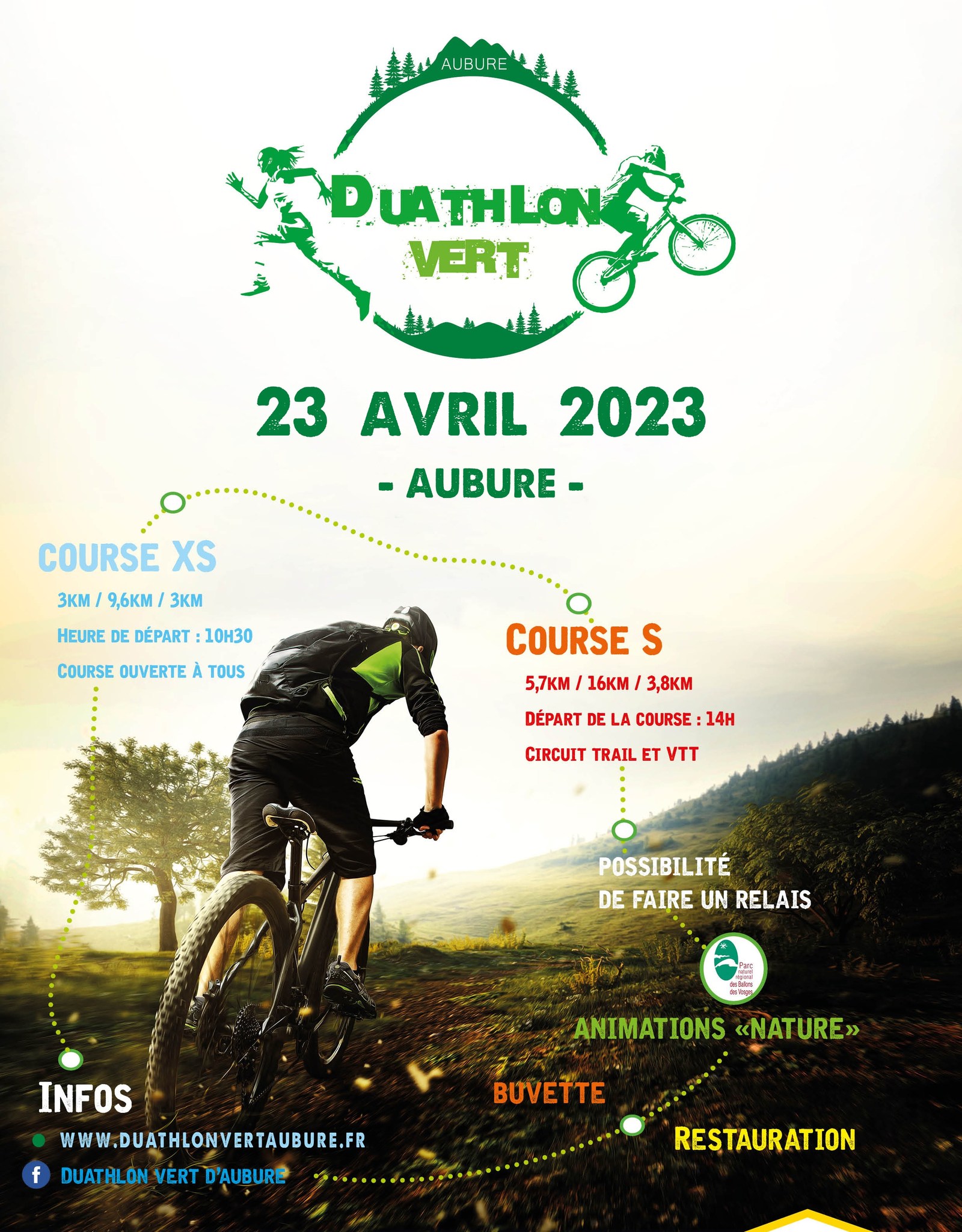 2ème édition du duathlon vert d'Aubure le dimanche 23 avril 2023